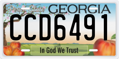 GA license plate CCD6491