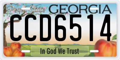 GA license plate CCD6514