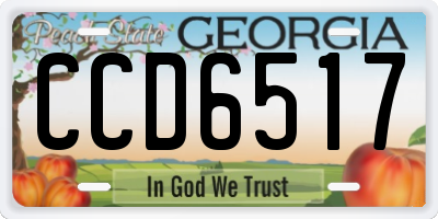 GA license plate CCD6517