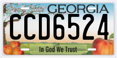 GA license plate CCD6524