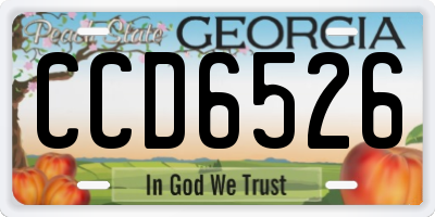 GA license plate CCD6526