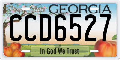 GA license plate CCD6527