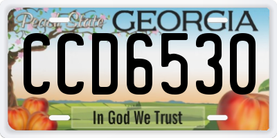 GA license plate CCD6530