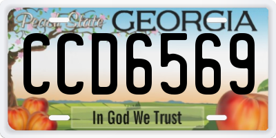 GA license plate CCD6569