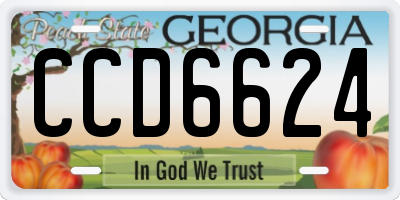 GA license plate CCD6624
