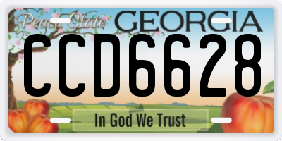 GA license plate CCD6628
