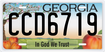 GA license plate CCD6719