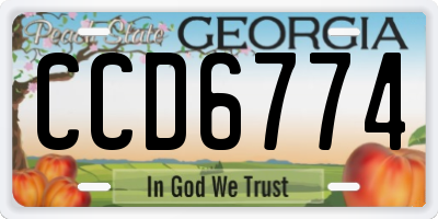 GA license plate CCD6774
