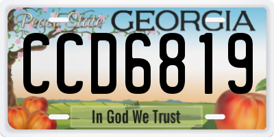 GA license plate CCD6819