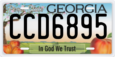 GA license plate CCD6895