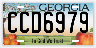 GA license plate CCD6979
