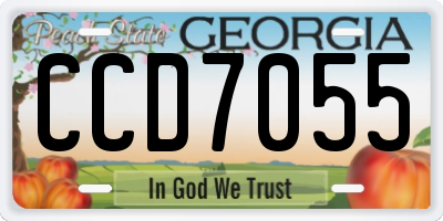 GA license plate CCD7055