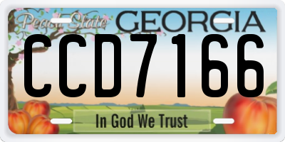 GA license plate CCD7166