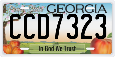 GA license plate CCD7323