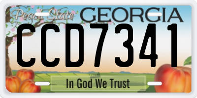 GA license plate CCD7341