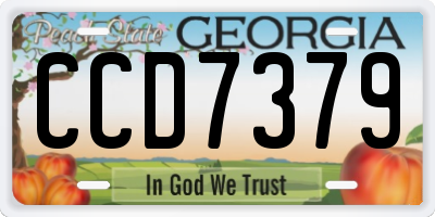 GA license plate CCD7379
