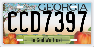 GA license plate CCD7397
