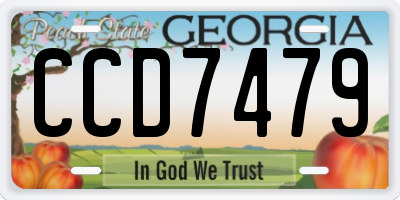 GA license plate CCD7479