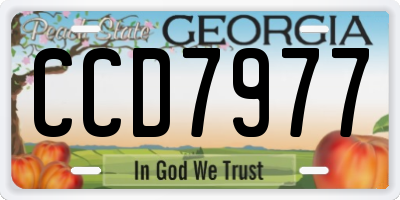 GA license plate CCD7977