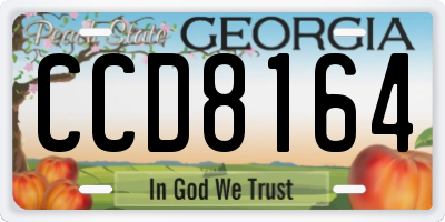 GA license plate CCD8164