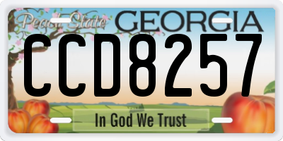 GA license plate CCD8257