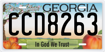 GA license plate CCD8263