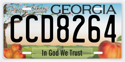 GA license plate CCD8264
