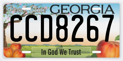 GA license plate CCD8267