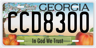 GA license plate CCD8300