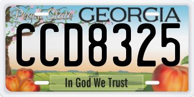 GA license plate CCD8325