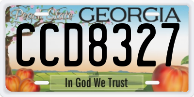 GA license plate CCD8327