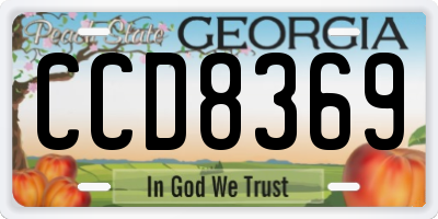 GA license plate CCD8369