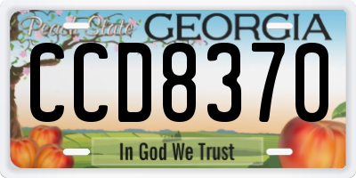 GA license plate CCD8370