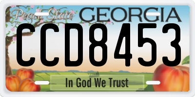 GA license plate CCD8453