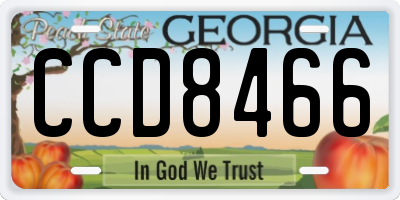 GA license plate CCD8466