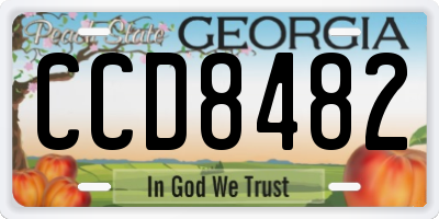 GA license plate CCD8482