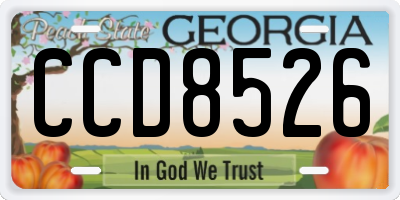 GA license plate CCD8526