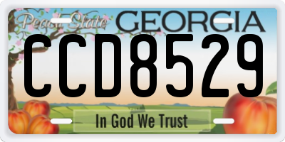 GA license plate CCD8529