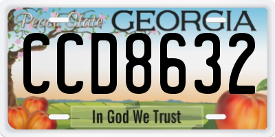 GA license plate CCD8632