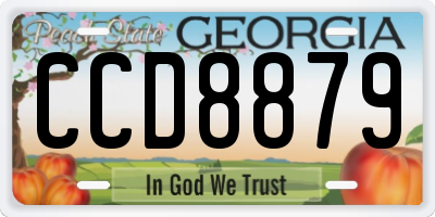 GA license plate CCD8879