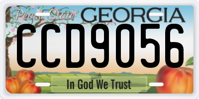 GA license plate CCD9056