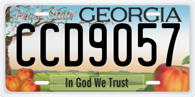GA license plate CCD9057