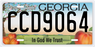 GA license plate CCD9064
