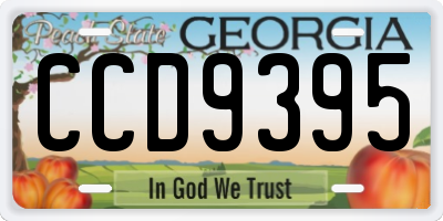 GA license plate CCD9395