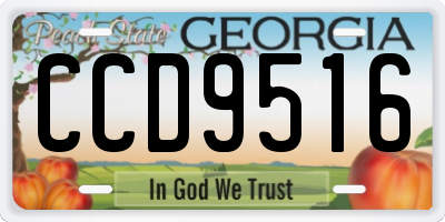 GA license plate CCD9516