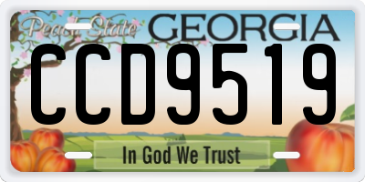 GA license plate CCD9519