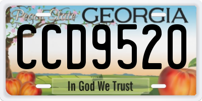 GA license plate CCD9520