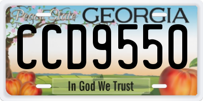 GA license plate CCD9550