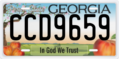 GA license plate CCD9659