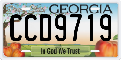 GA license plate CCD9719